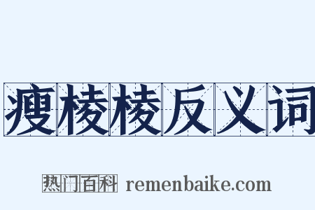 瘦棱棱反义词是什么意思的图片